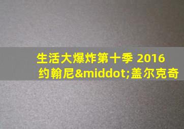 生活大爆炸第十季 2016 约翰尼·盖尔克奇